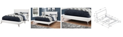 Monarch Specialties Bed - Queen Size Leather-Look with Legs